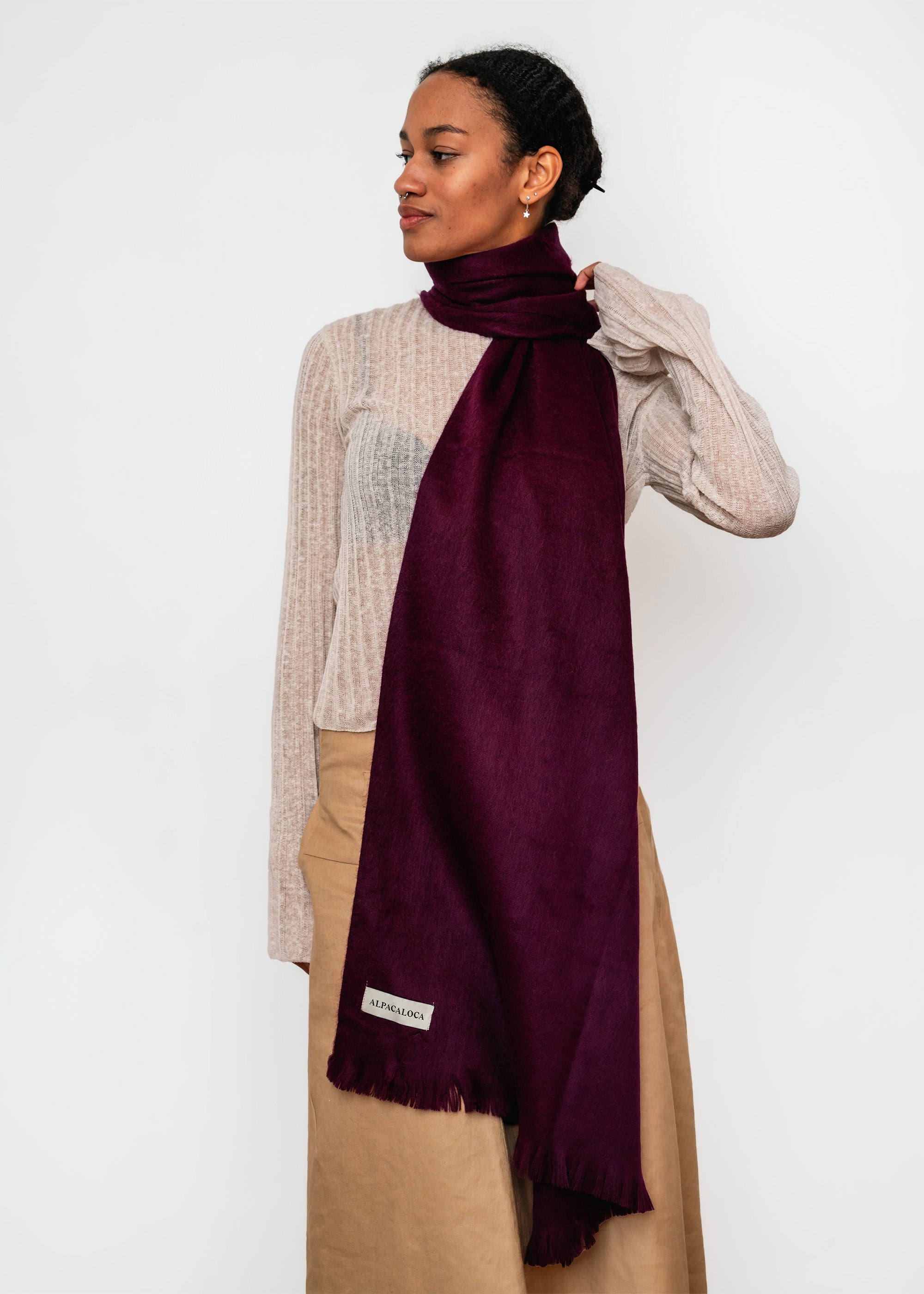 Scarf Wine Red