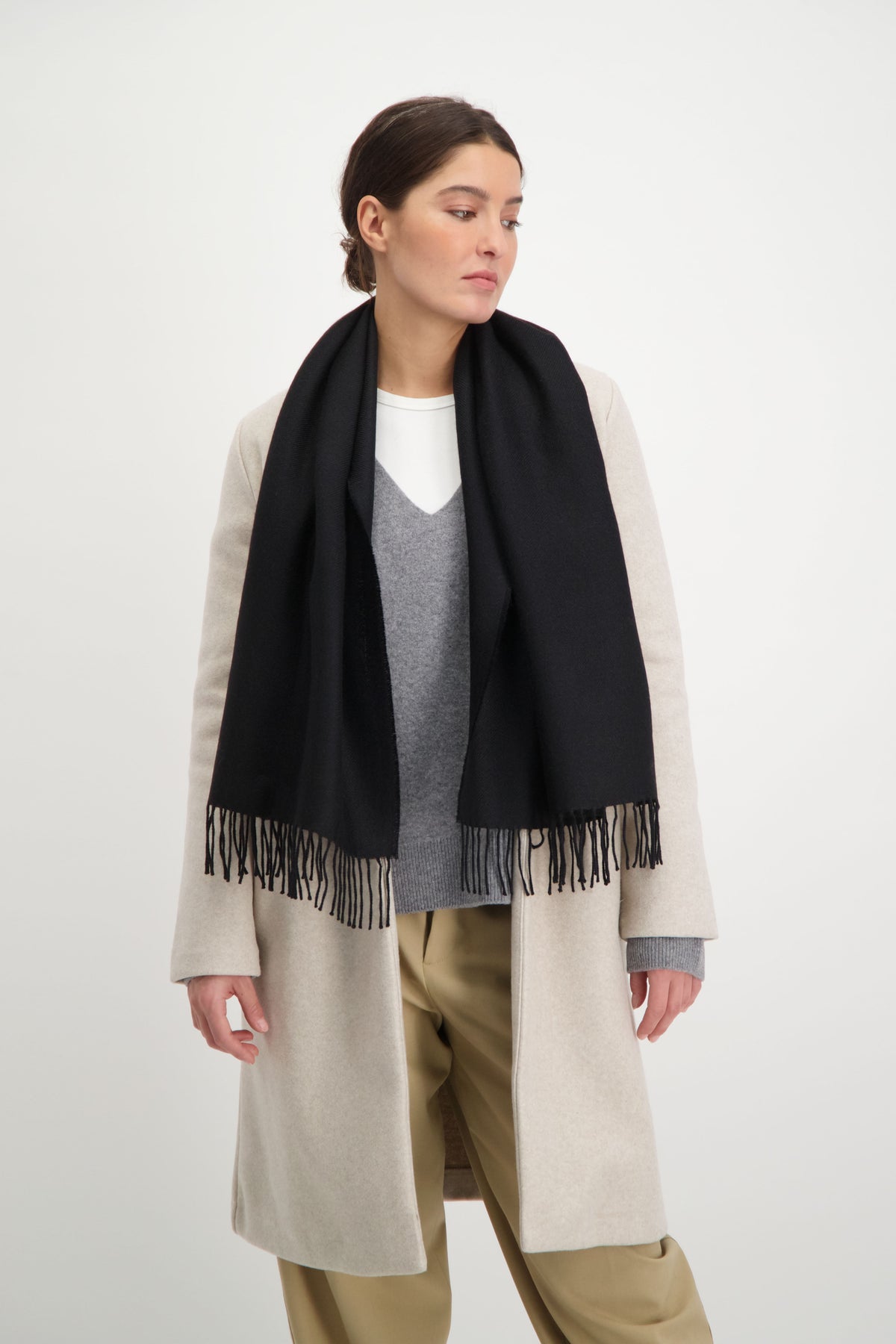 Baby Alpaca Scarf Black