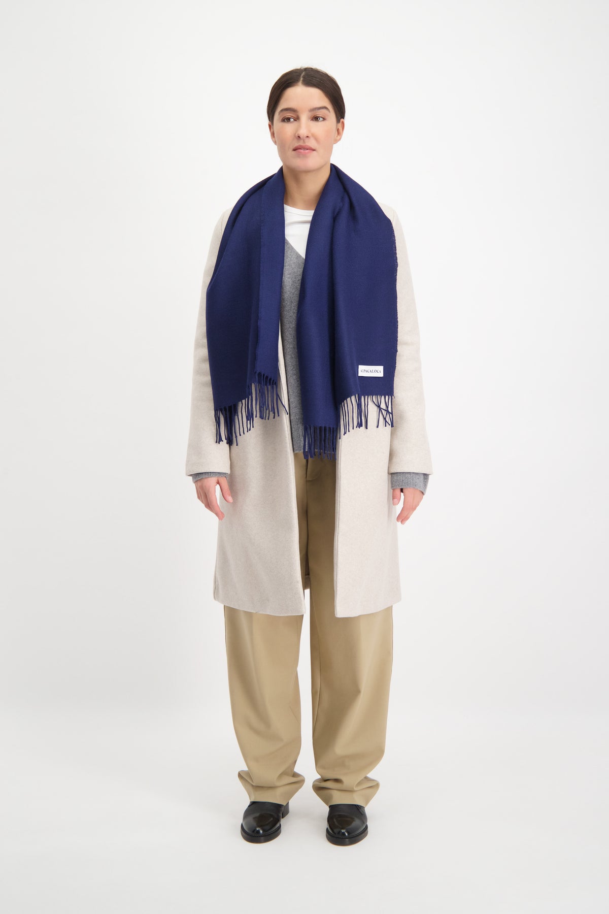 Baby Alpaca Scarf Navy
