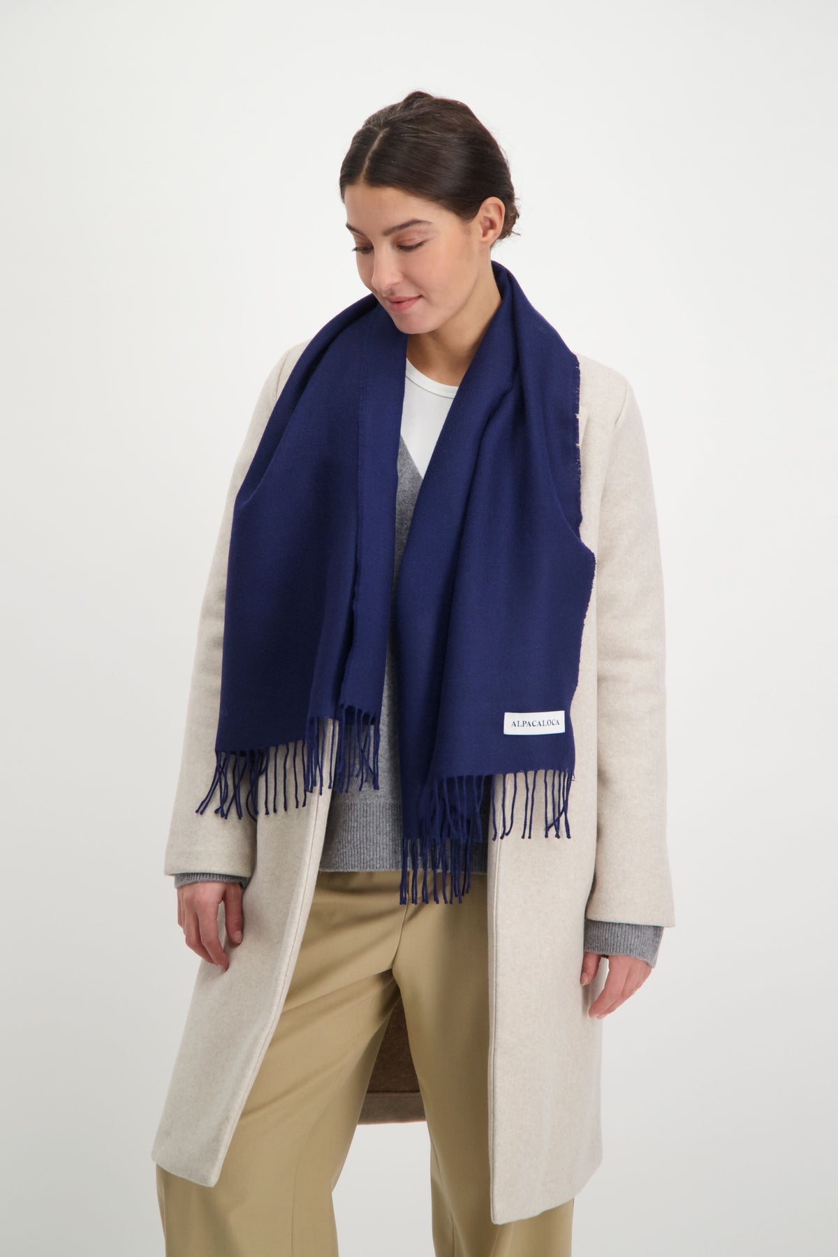 Baby Alpaca Scarf Navy
