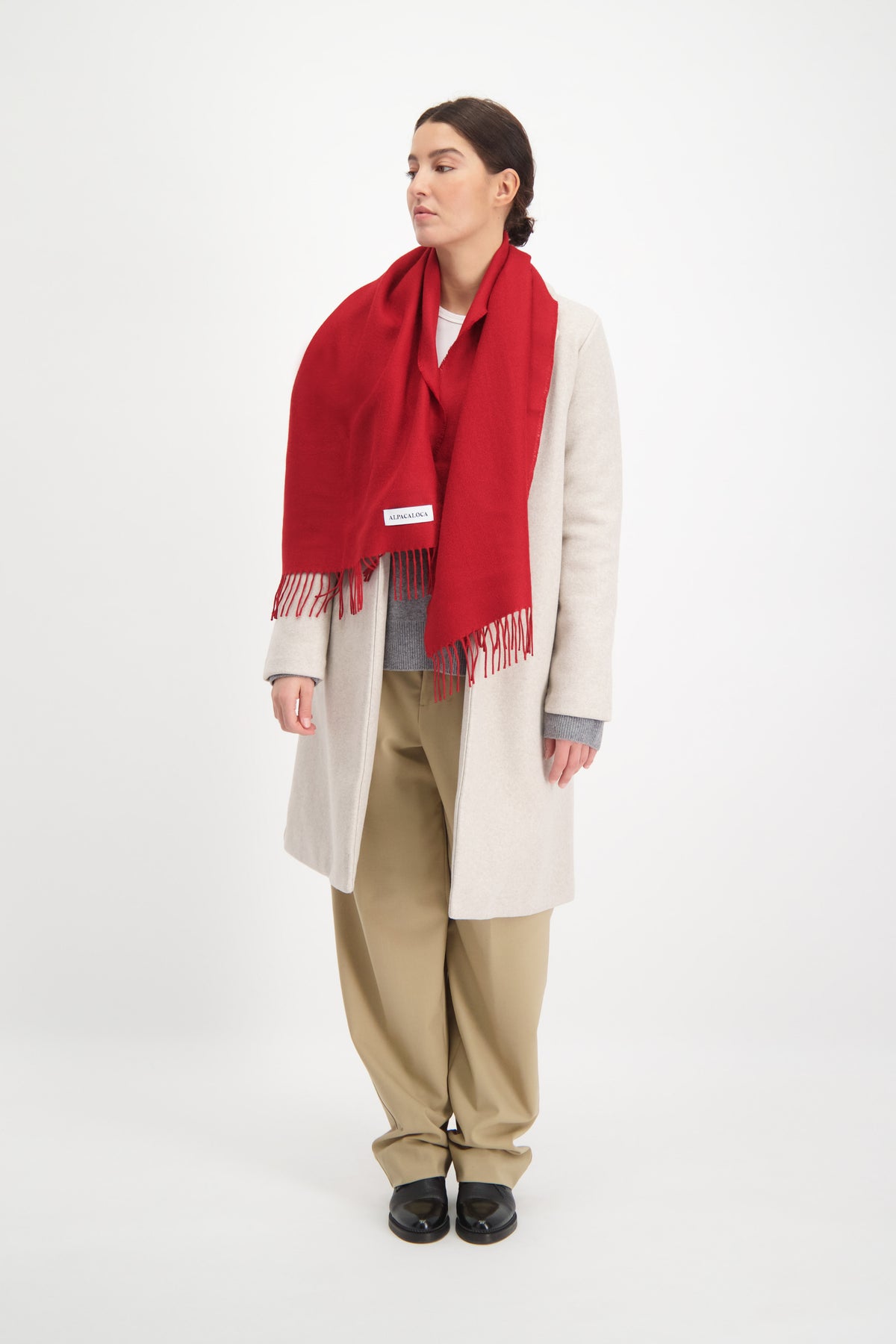 Baby Alpaca Scarf Red