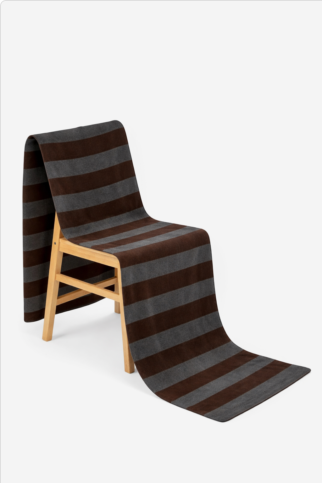 Plaid Striped Dark Grey & Chocolate Brown
