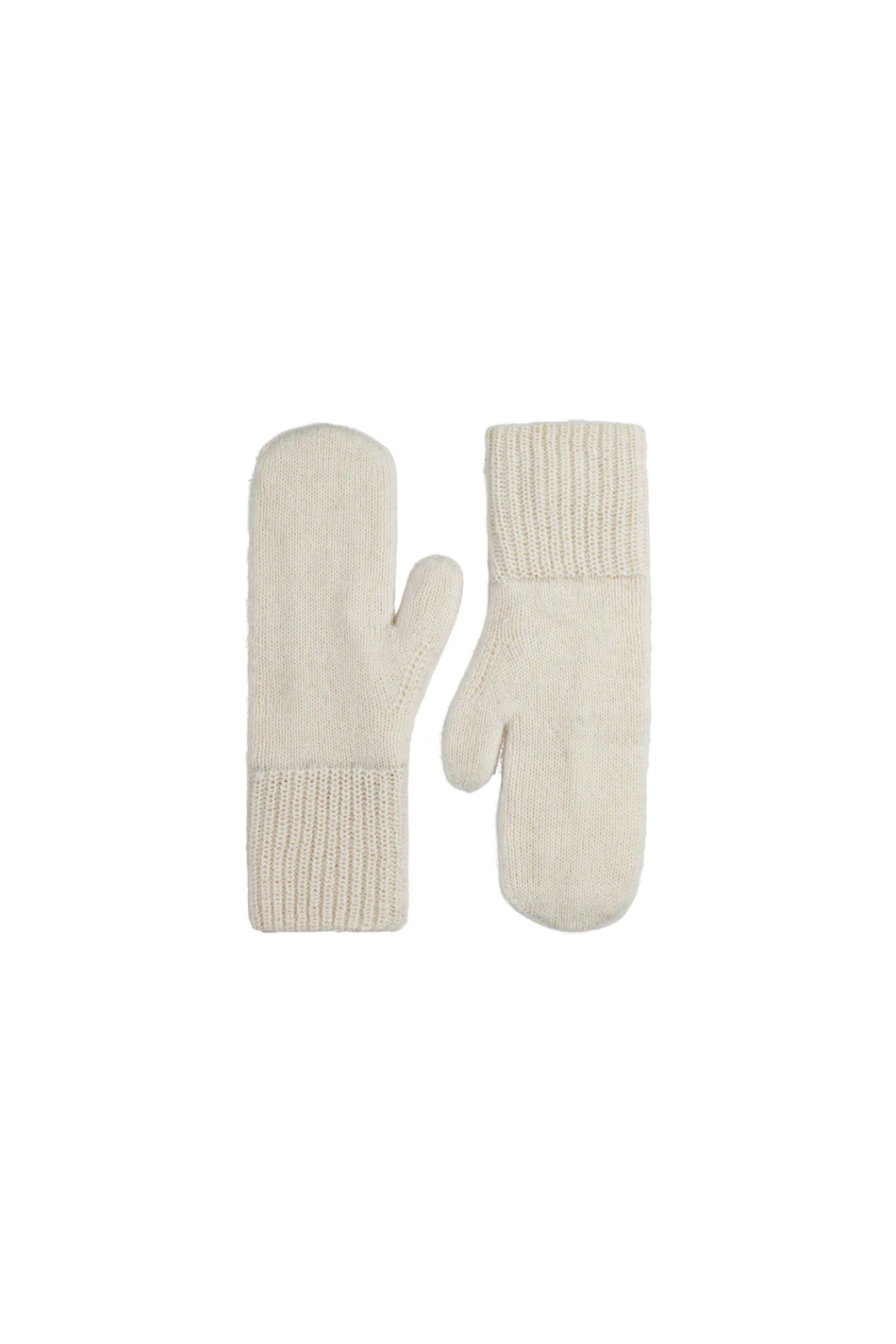 Knitted Mittens Off white
