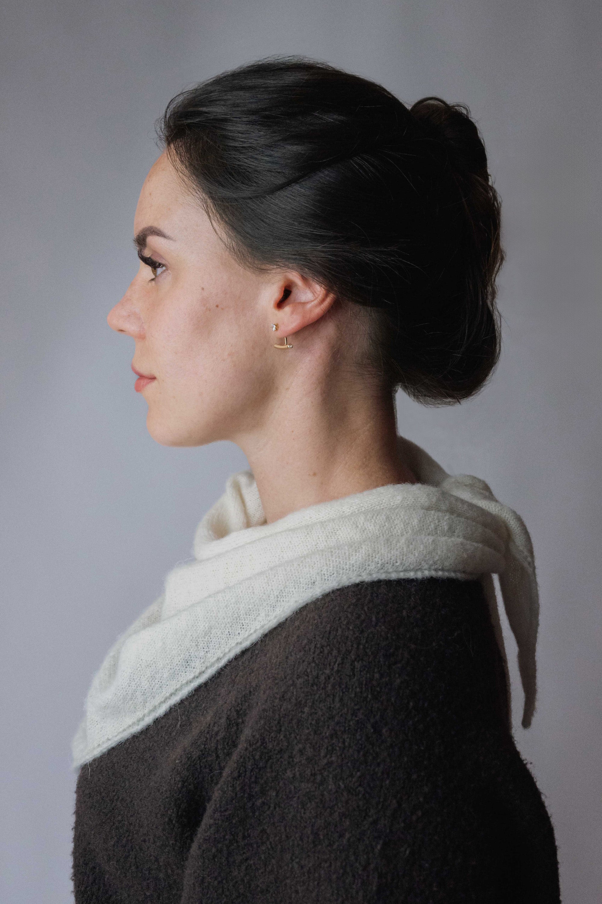 Triangle Scarf White