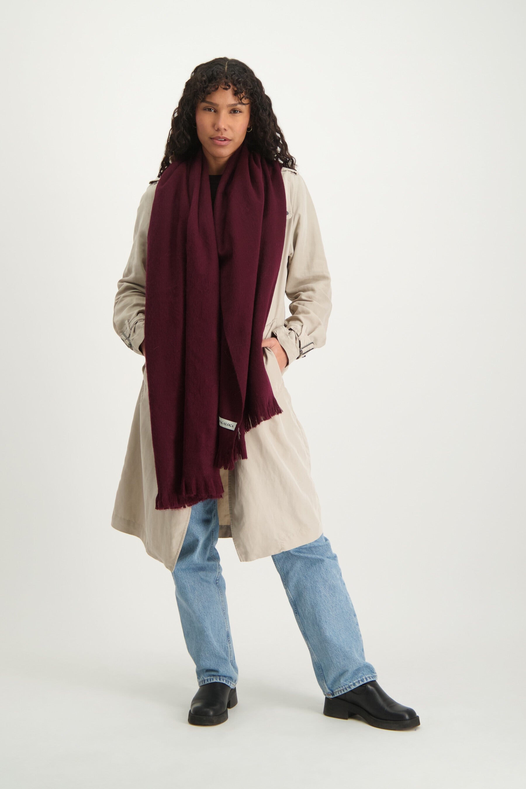 Scarf Wine Red