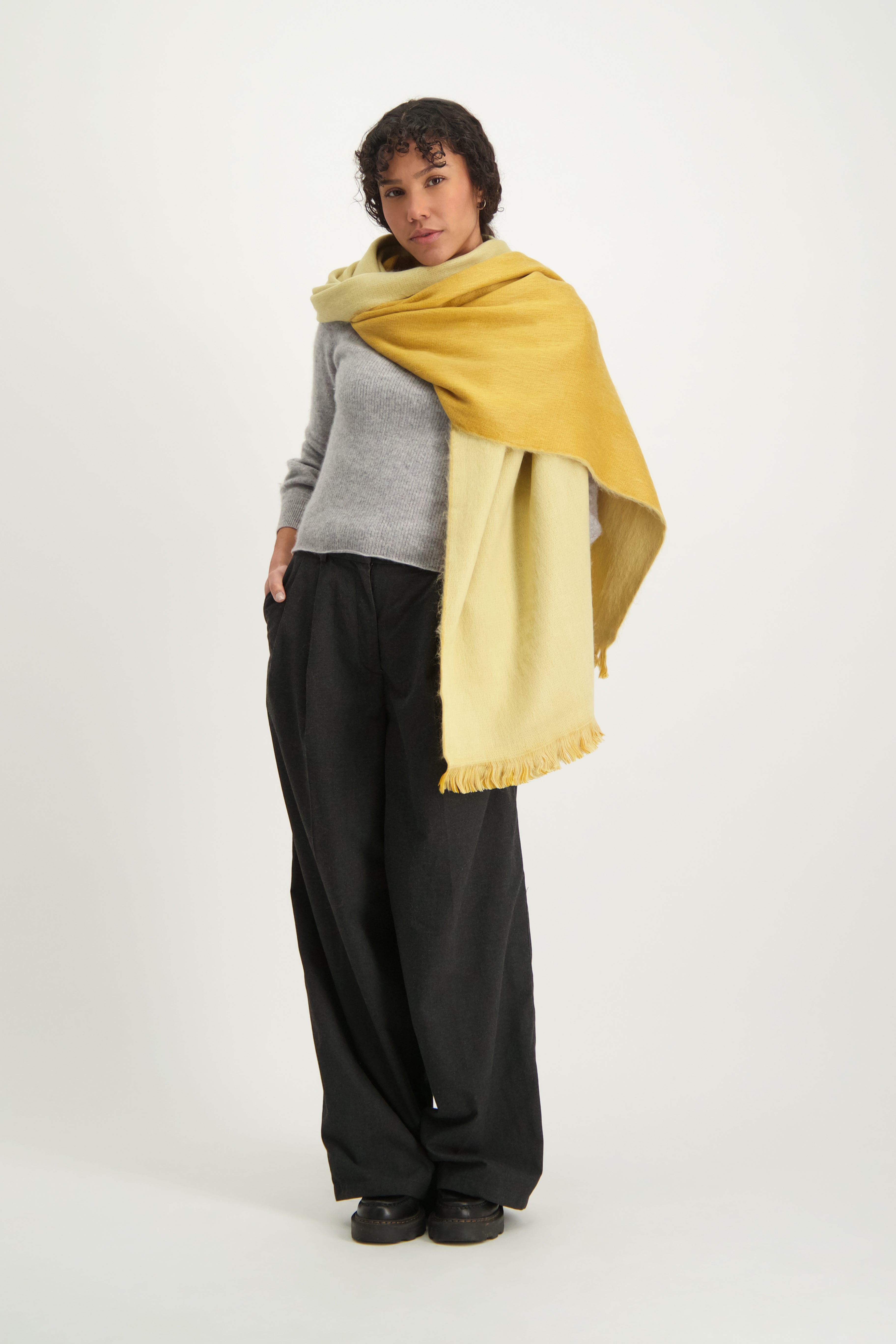 Double Scarf Ocher & Natural