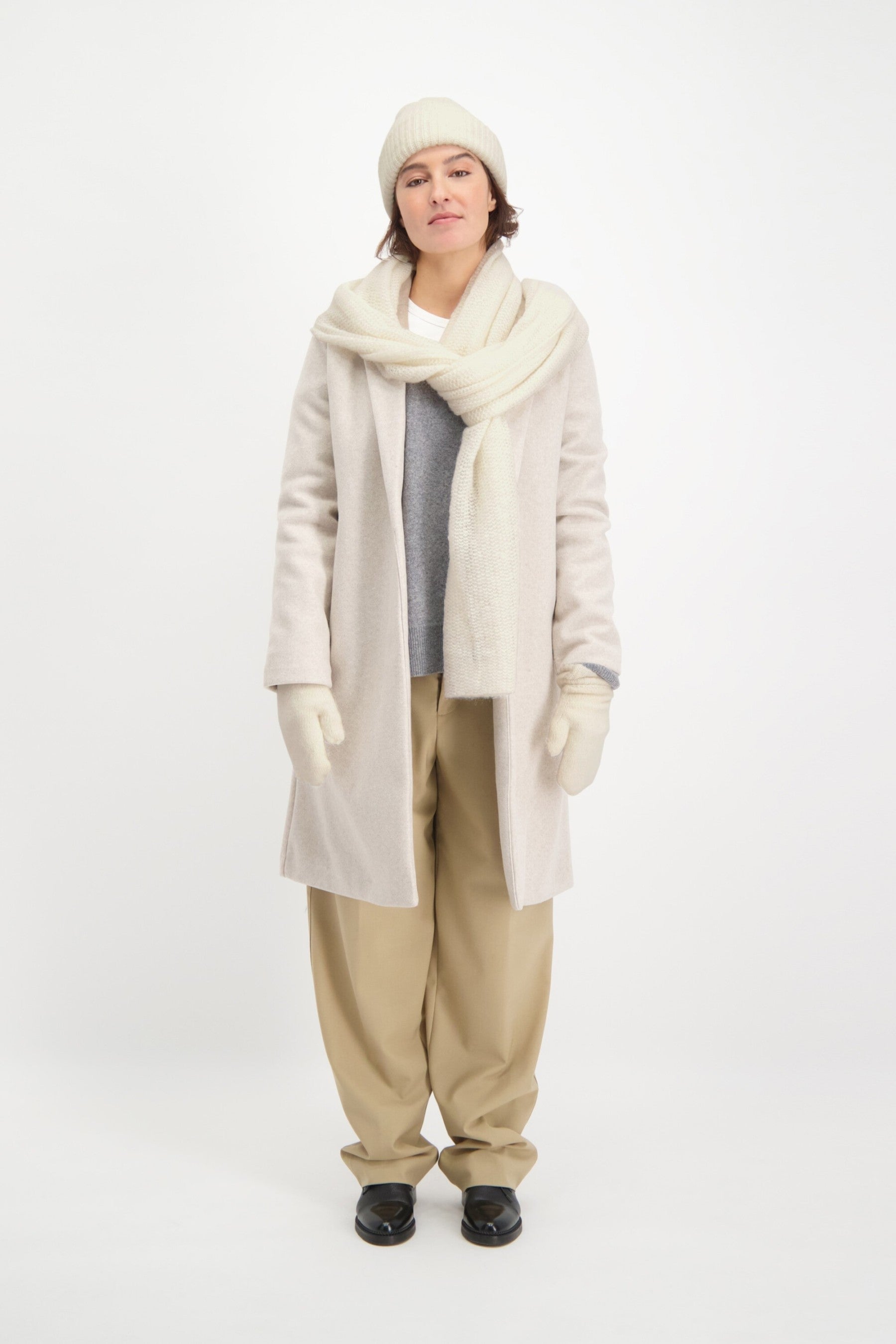 Knitted Hat Off white