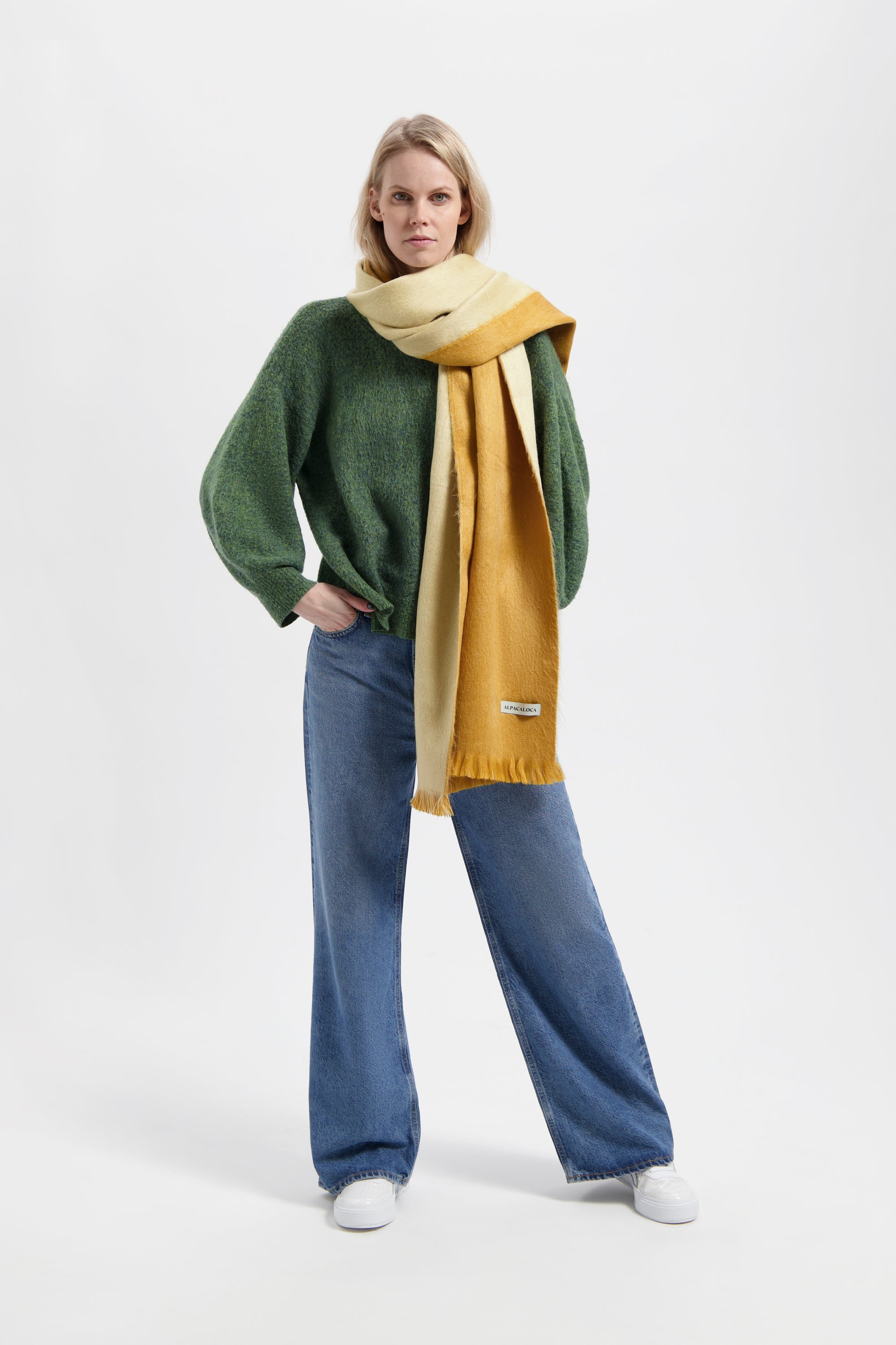 Double Scarf Ocher & Natural