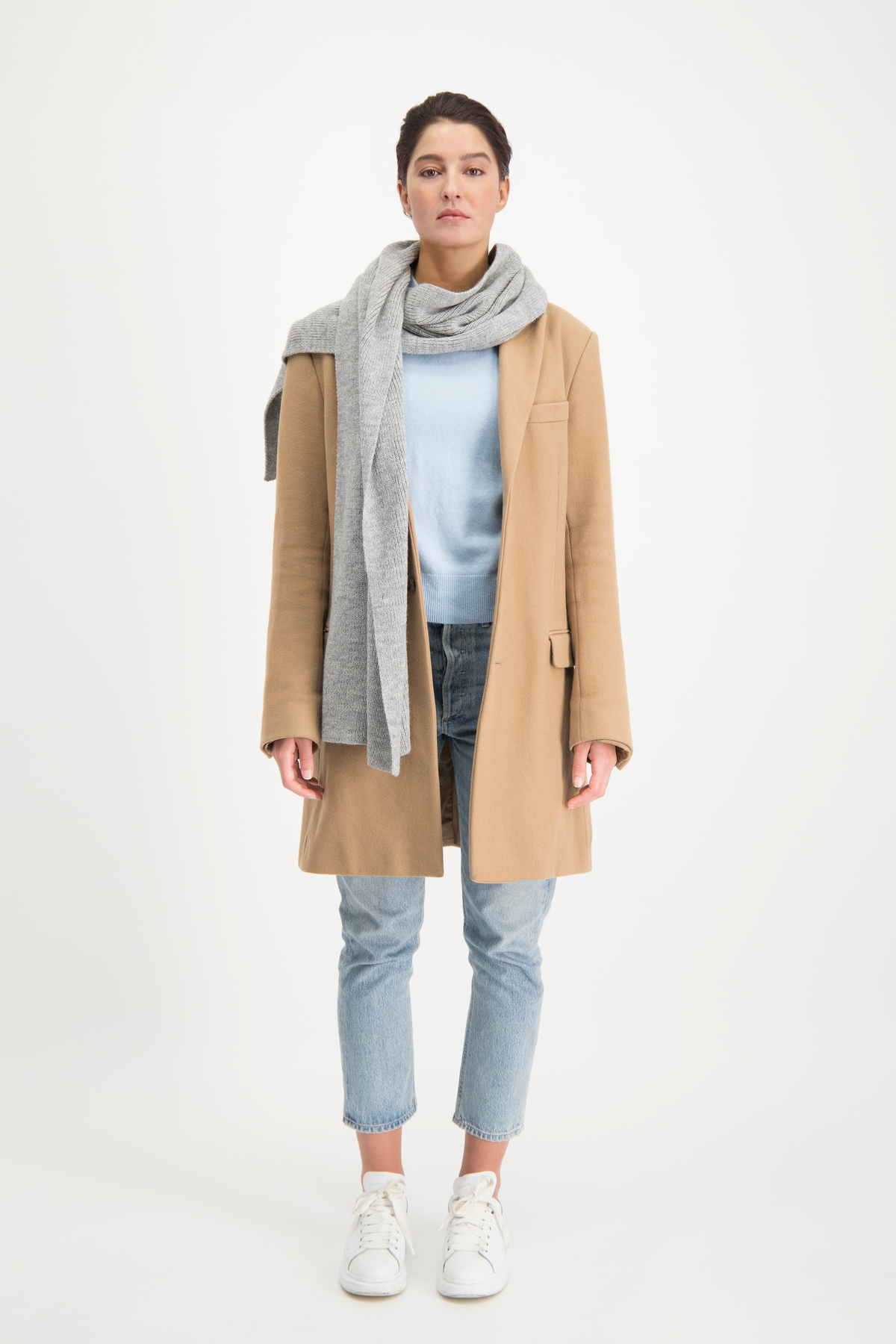 Cashmere Scarf Light Grey