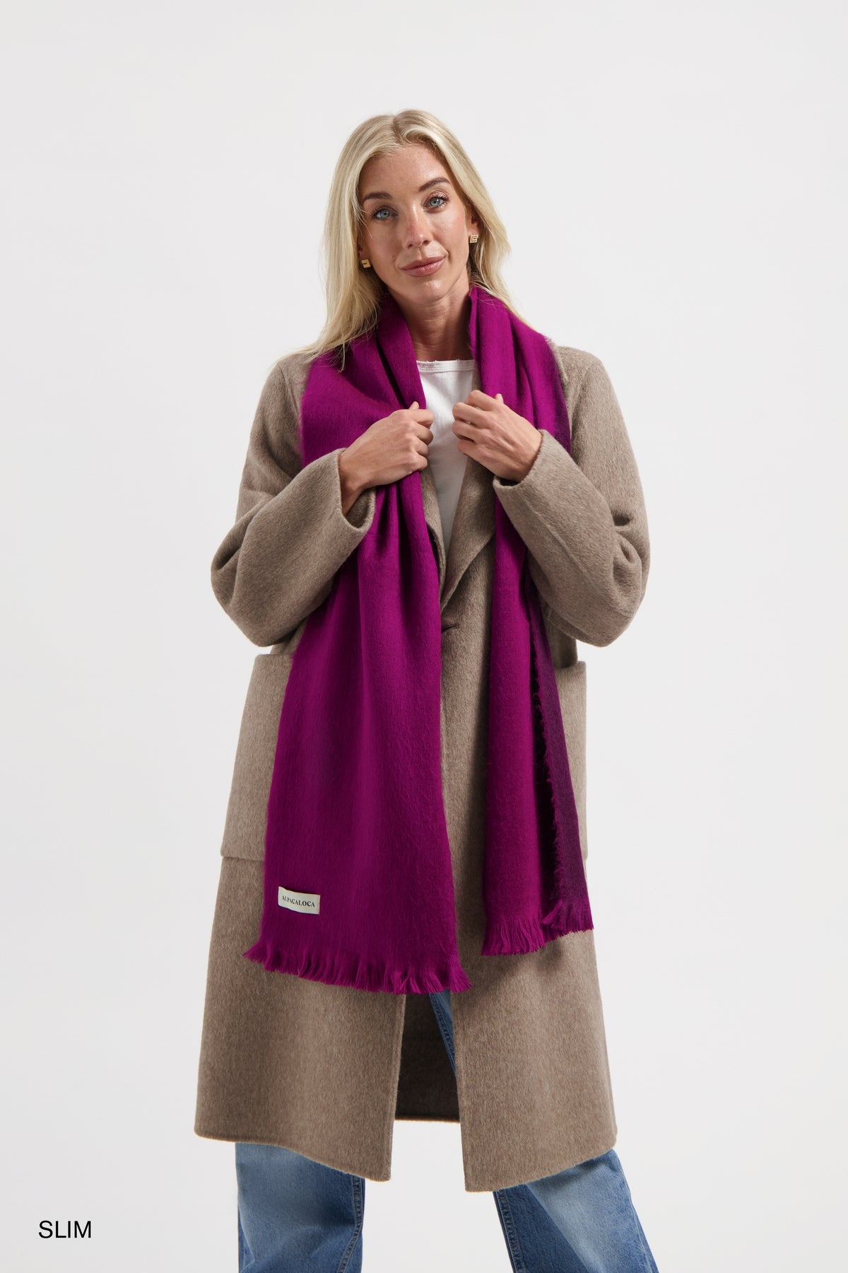 Scarf Sapphire Purple & Wine Red