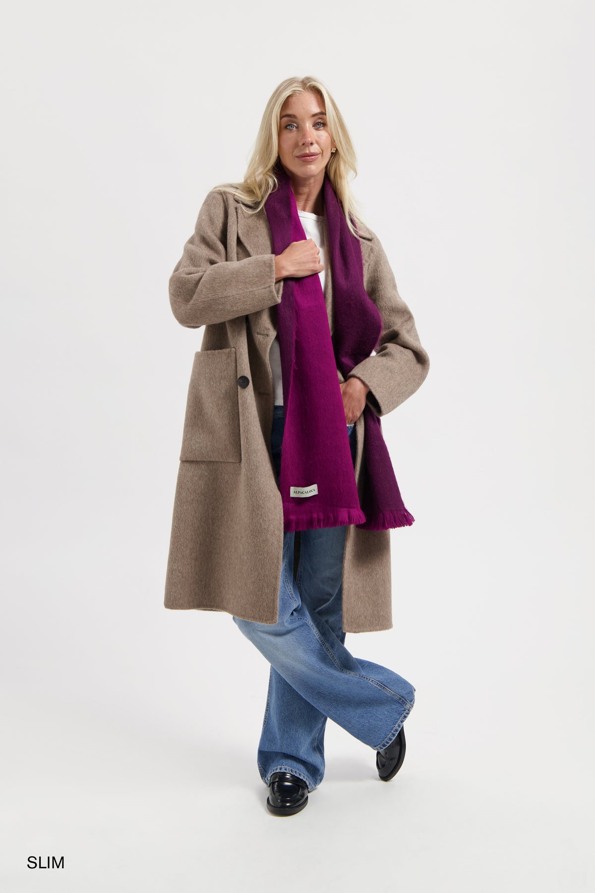 Scarf Sapphire Purple & Wine Red