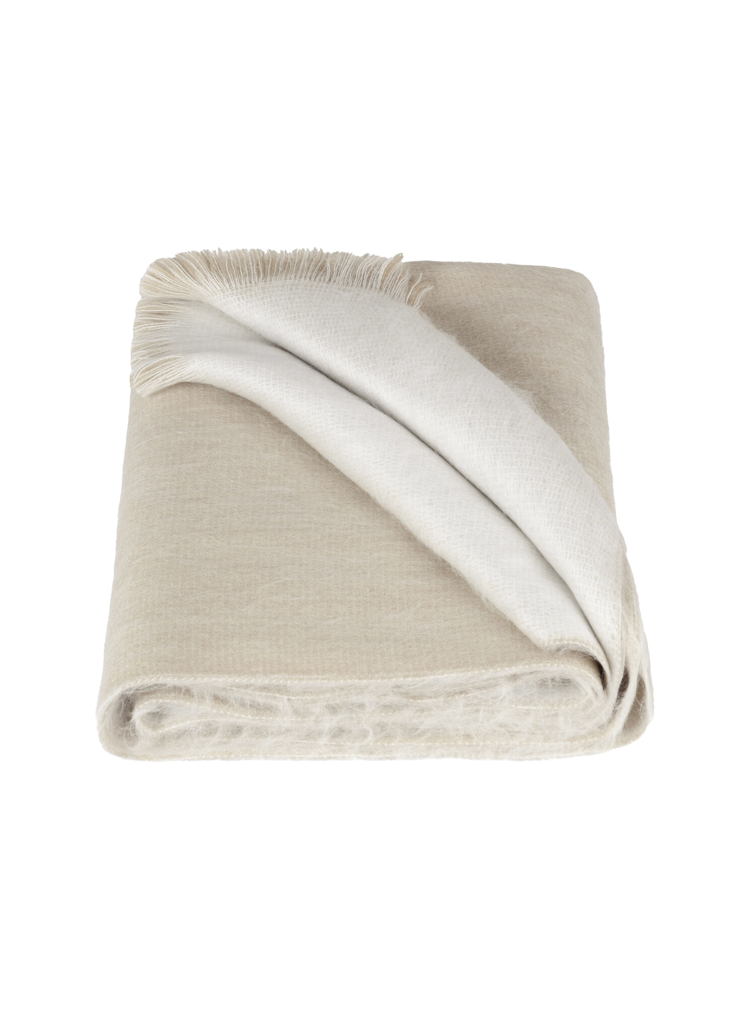 Double Scarf Beige / White