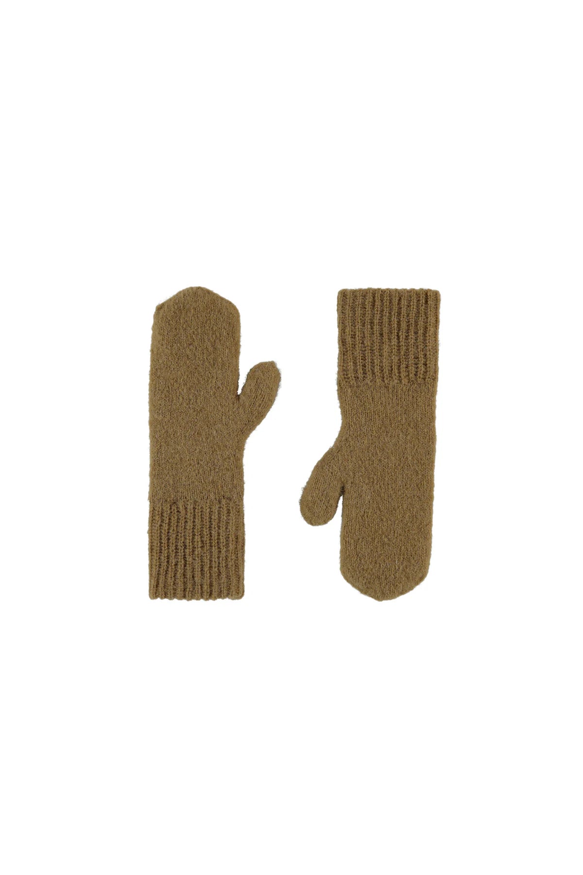 Knitted Mittens Camel