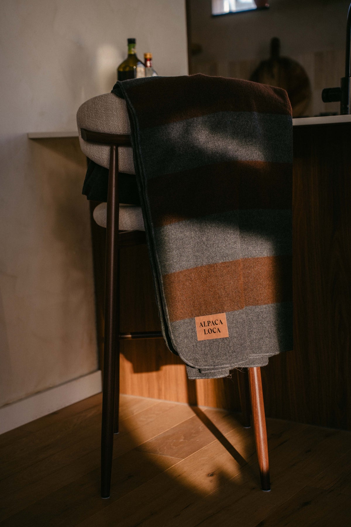 Plaid Striped Dark Grey & Chocolate Brown