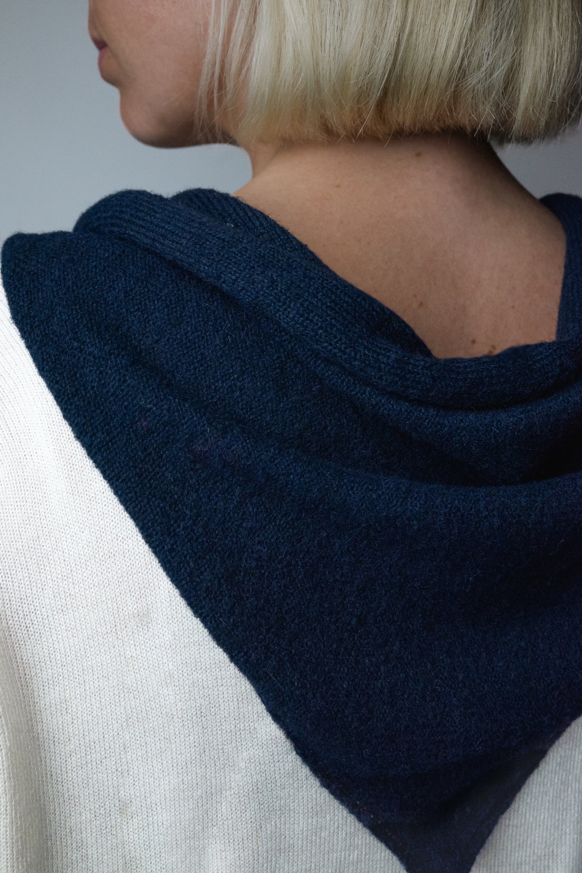 Triangle Scarf Navy