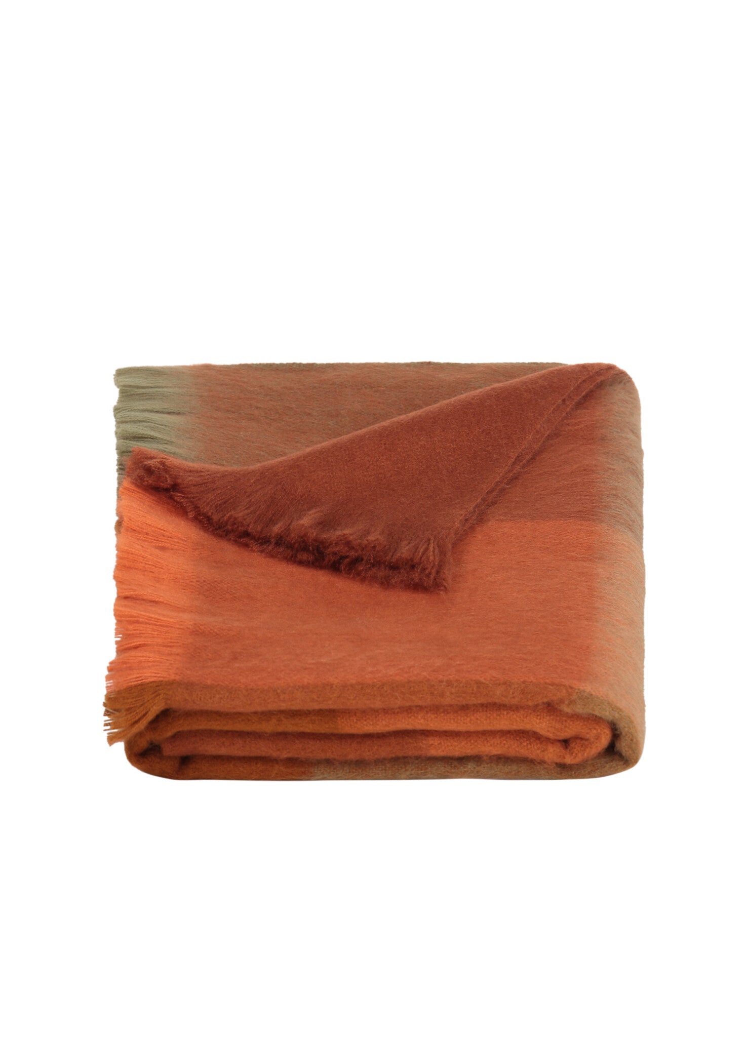 Scarf Blocked Cinnamon, Terracotta and Brown