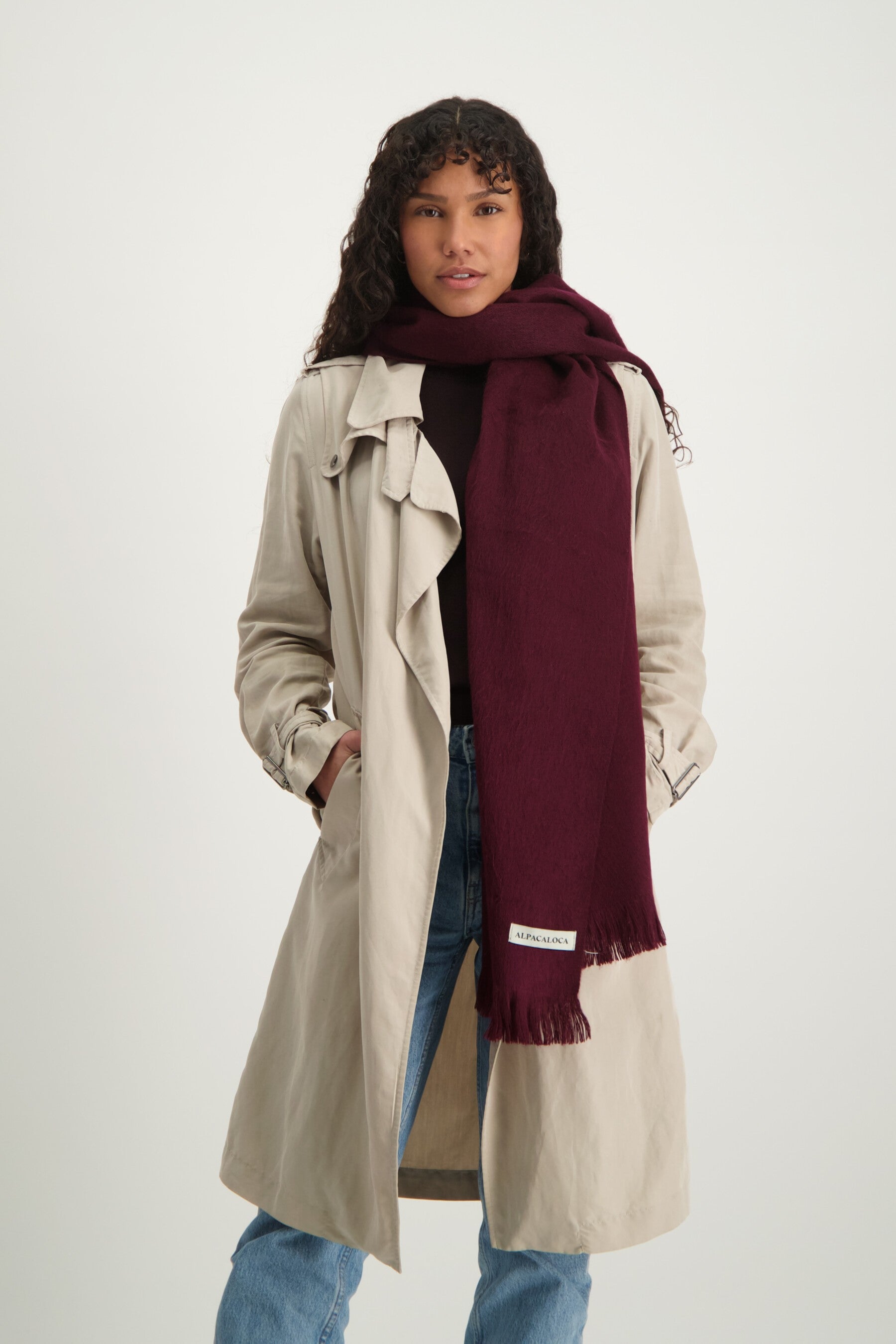Scarf Wine Red